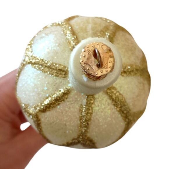 2 LARGE Glass Teardrop Finial Ornaments 12" Christmas Hand Blown Iridescent Vtg. - Picture 6 of 14